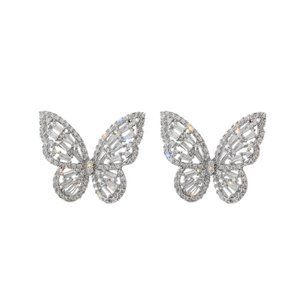 Rhinestones butterfly earrings